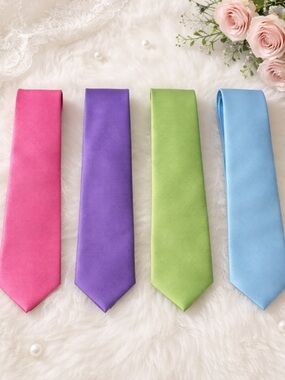 Haines & Bonner of London Bundle Lot (4) 100% Silk Ties Handmade Business EUC